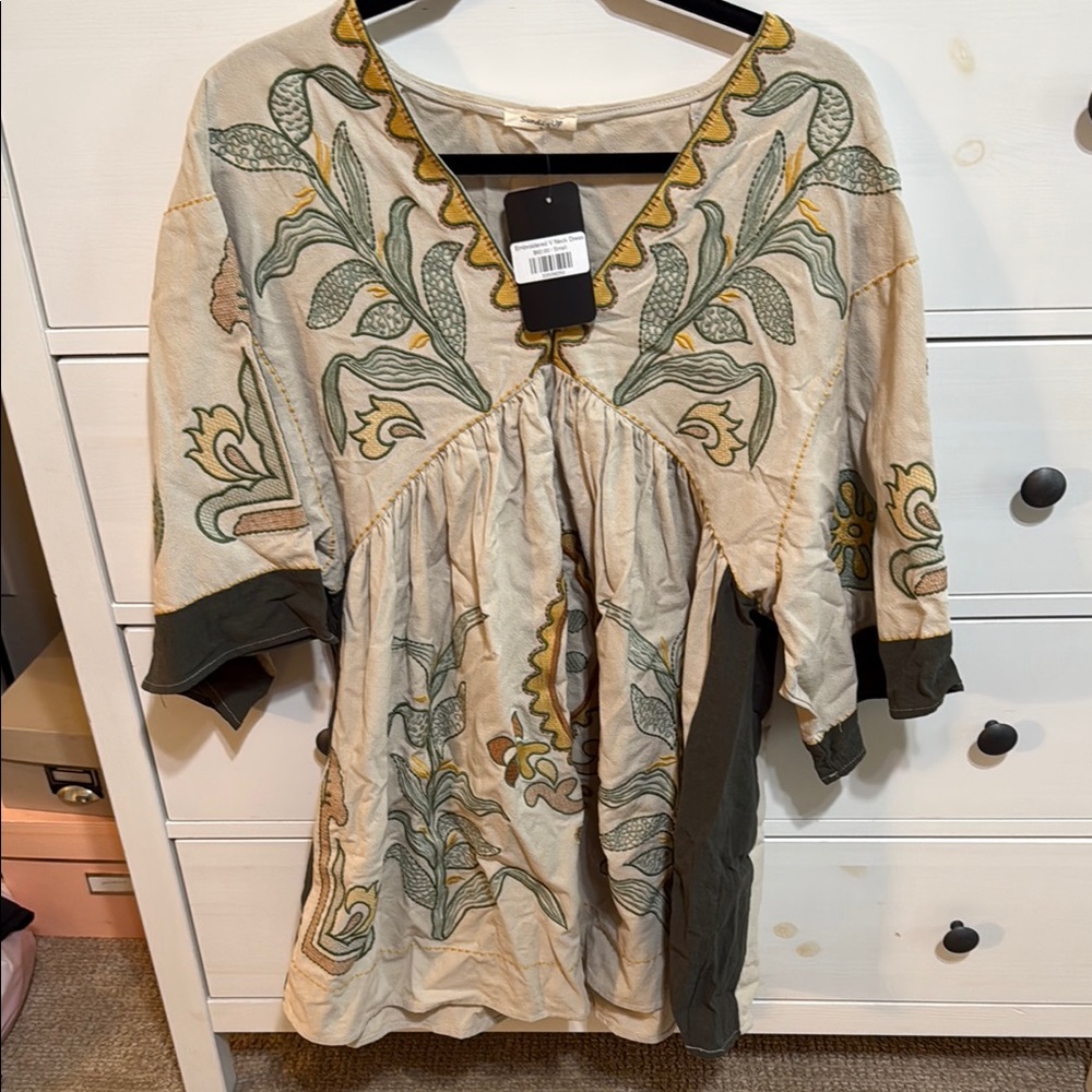 Floral Embroidered Women's Top